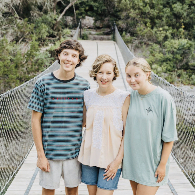 Melissa Strong Lemire and her two teenagers